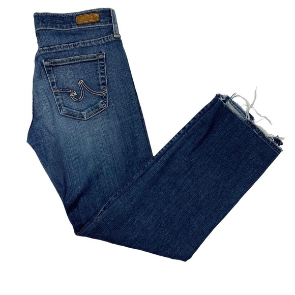 AG ADRIANO GOLDSCHMIED The Simona Easy Straight Leg Jeans 27 Raw Hem - Picture 1 of 8